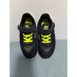 Kids Nike Free Running Shoes Navy/Yellow Size 13C
